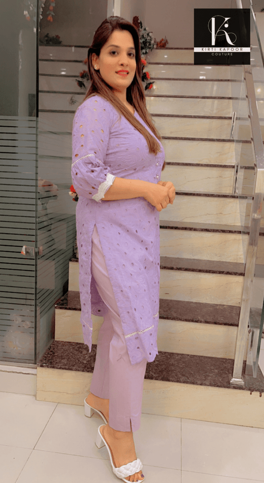 Lavender Chicken Co - Ord Set - Kirti Kapoor Couture