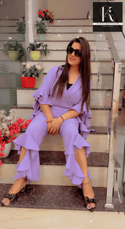 Lavender Designer Co - ord Set by Kirti Kapoor - Kirti Kapoor Couture