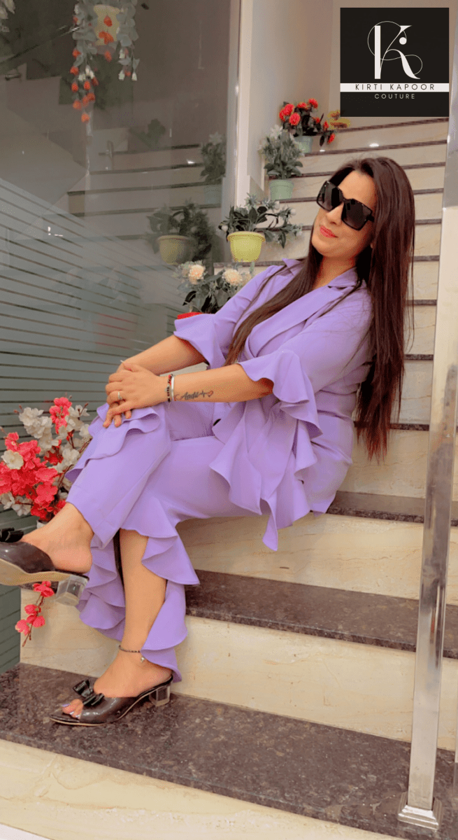 Lavender Designer Co - ord Set by Kirti Kapoor - Kirti Kapoor Couture