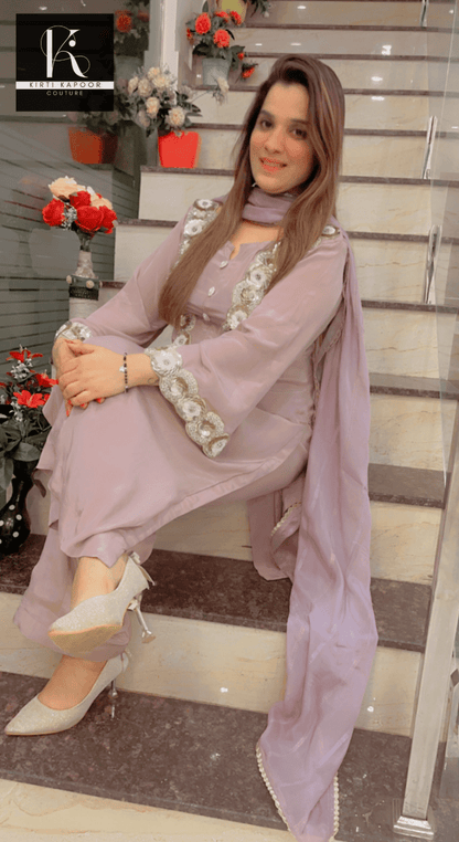 Lavender Embroidered Suit - Kirti Kapoor Couture