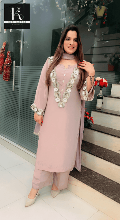Lavender Embroidered Suit - Kirti Kapoor Couture