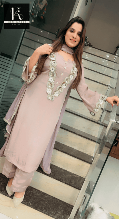 Lavender Embroidered Suit - Kirti Kapoor Couture