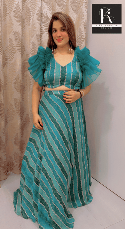 Lehnga With Designer Blouse - Sangeet Party Dress - Kirti Kapoor Couture