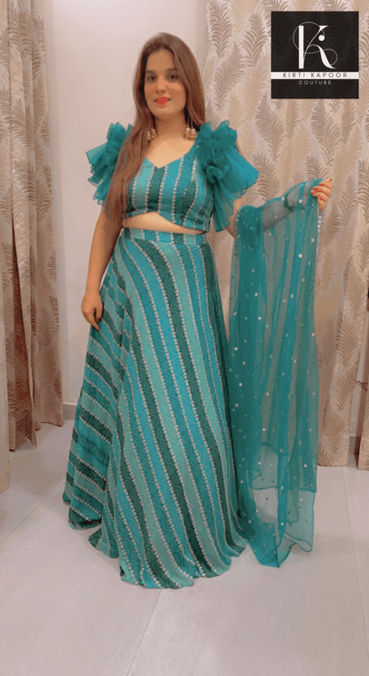 Lehnga With Designer Blouse - Sangeet Party Dress - Kirti Kapoor Couture