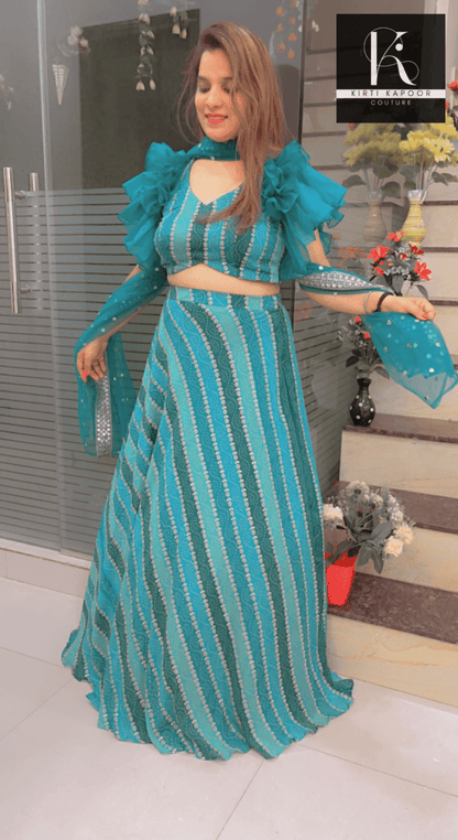 Lehnga With Designer Blouse - Sangeet Party Dress - Kirti Kapoor Couture