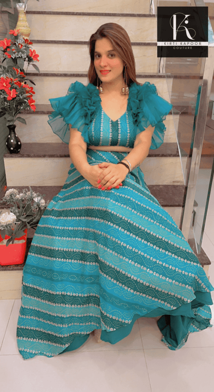 Lehnga With Designer Blouse - Sangeet Party Dress - Kirti Kapoor Couture