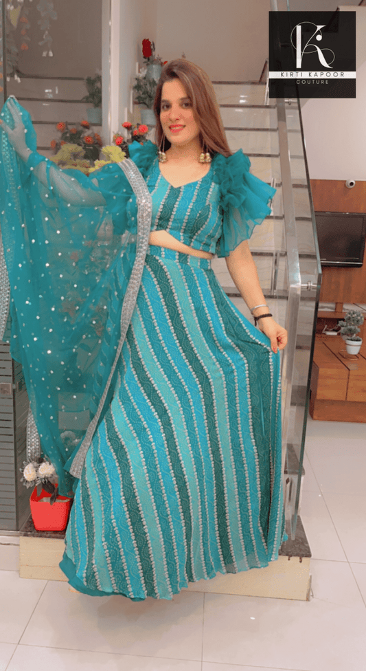 Lehnga With Designer Blouse - Sangeet Party Dress - Kirti Kapoor Couture