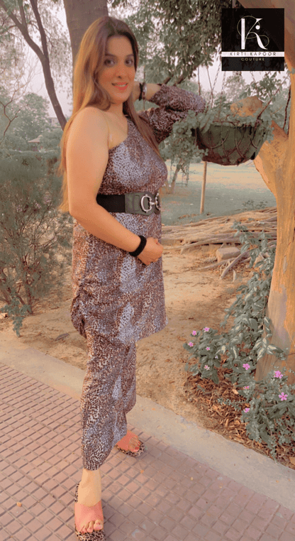 Leopard Animal Print Co - ord Set by Kirti Kapoor - Kirti Kapoor Couture