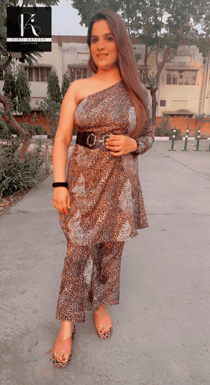 Leopard Animal Print Co - ord Set by Kirti Kapoor - Kirti Kapoor Couture