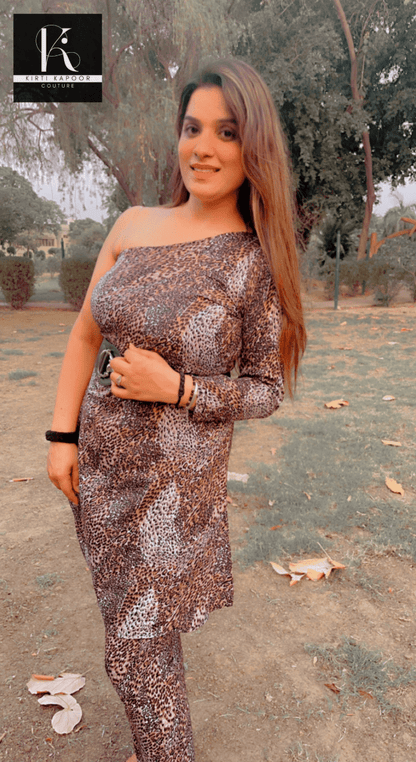Leopard Animal Print Co - ord Set by Kirti Kapoor - Kirti Kapoor Couture