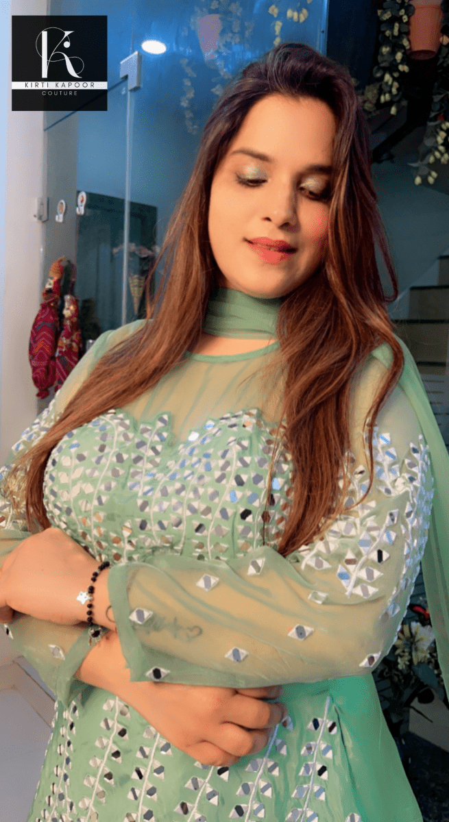 Light Green Embroidered Lehenga - Choli - Kirti Kapoor Couture