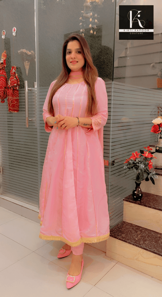 Light Pink Anarkali Suit - Kirti Kapoor Couture