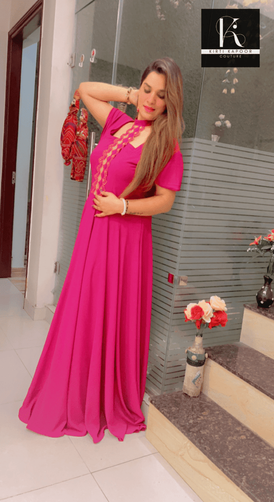 Long off - shouldered Gown - Kirti Kapoor Couture