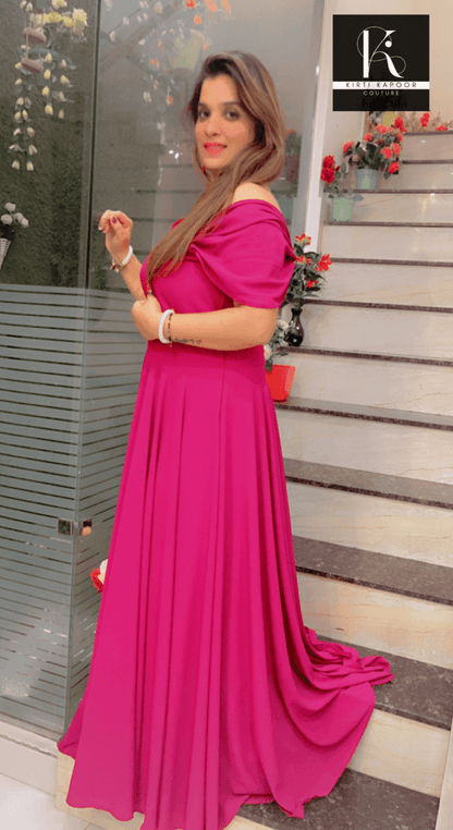 Long off - shouldered Gown - Kirti Kapoor Couture