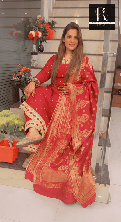 Maroon Silk Suit - An Elegant Festive Wear - Kirti Kapoor Couture