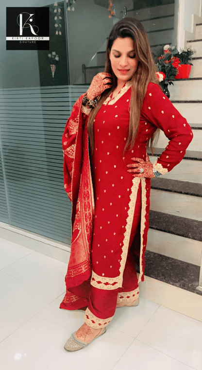 Maroon Silk Suit - An Elegant Festive Wear - Kirti Kapoor Couture