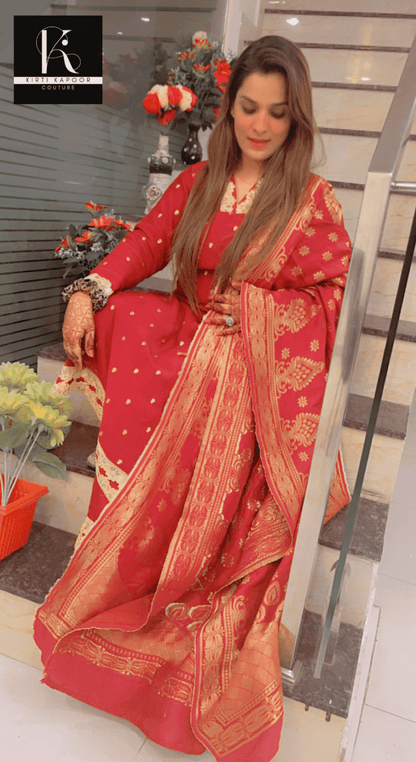 Maroon Silk Suit - An Elegant Festive Wear - Kirti Kapoor Couture