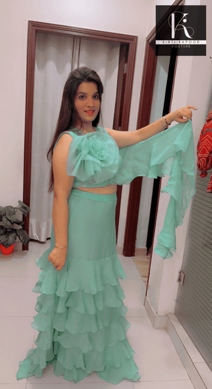 Multi - Layered Drape - style Dress By Kirti Kapoor - Kirti Kapoor Couture