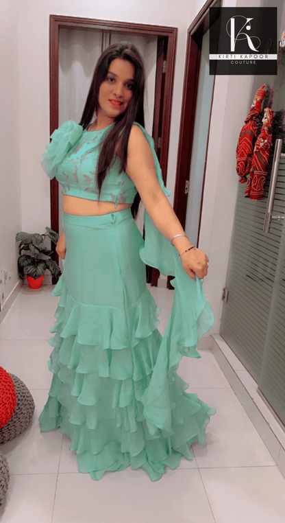 Multi - Layered Drape - style Dress By Kirti Kapoor - Kirti Kapoor Couture