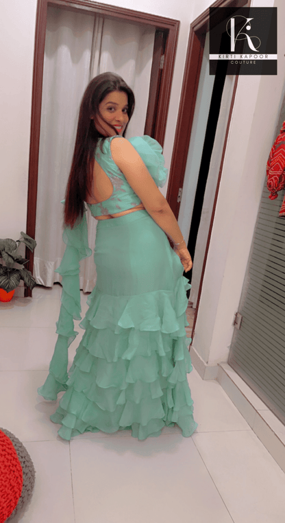 Multi - Layered Drape - style Dress By Kirti Kapoor - Kirti Kapoor Couture