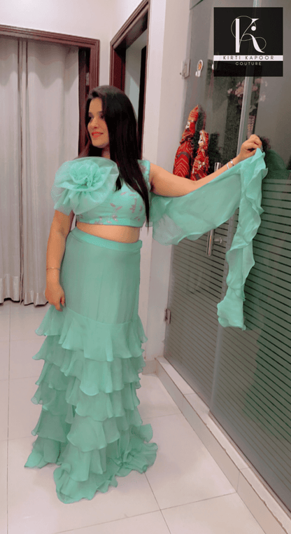 Multi - Layered Drape - style Dress By Kirti Kapoor - Kirti Kapoor Couture