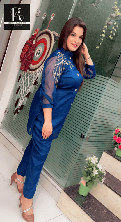 Organza Hand - Embroidered Co - ord Set - Kirti Kapoor Couture