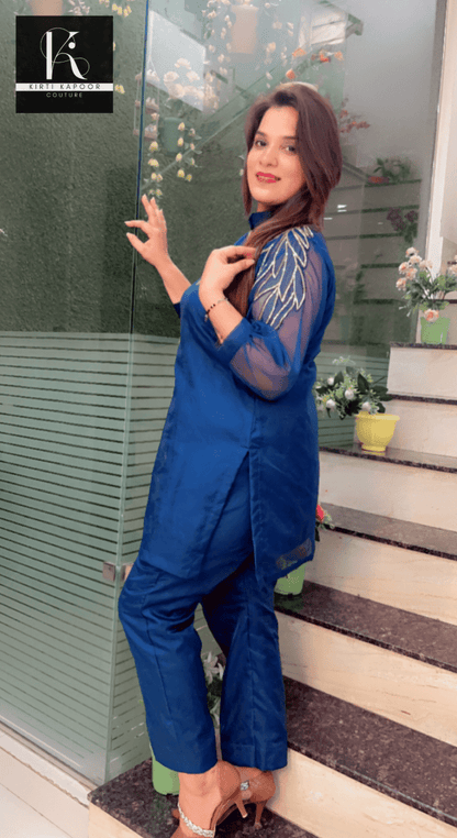 Organza Hand - Embroidered Co - ord Set - Kirti Kapoor Couture