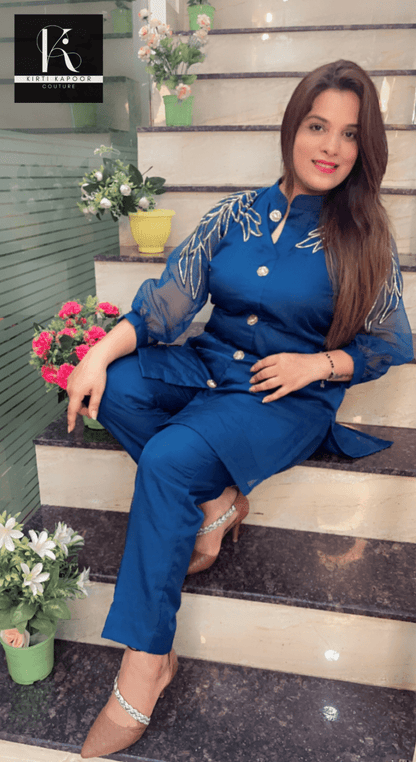 Organza Hand - Embroidered Co - ord Set - Kirti Kapoor Couture