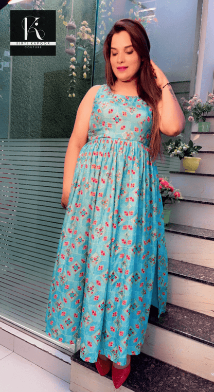 Overall Worked Silk Fabric Two - Piece Set - Kirti Kapoor Couture