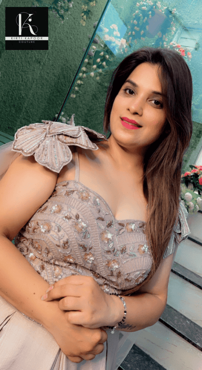 Pastel Shaded Hand - Embroidered Lehenga Choli - Kirti Kapoor Couture
