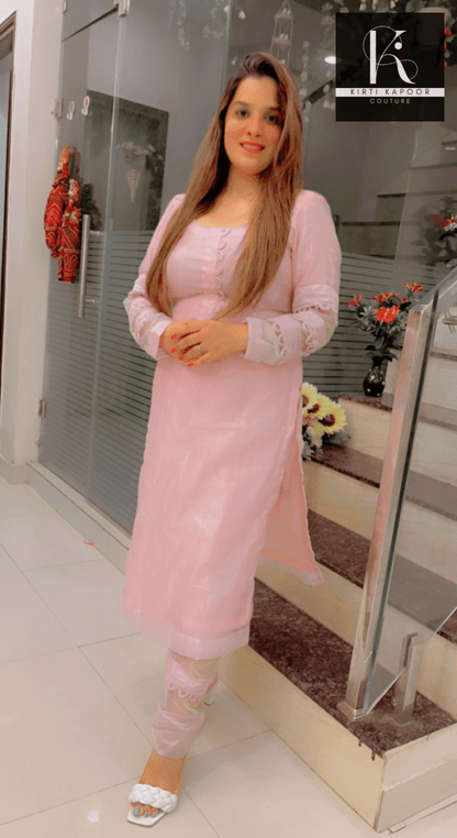 Pink Kota Suit - Designer Piece by Kirti Kapoor - Kirti Kapoor Couture