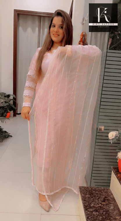 Pink Kota Suit - Designer Piece by Kirti Kapoor - Kirti Kapoor Couture
