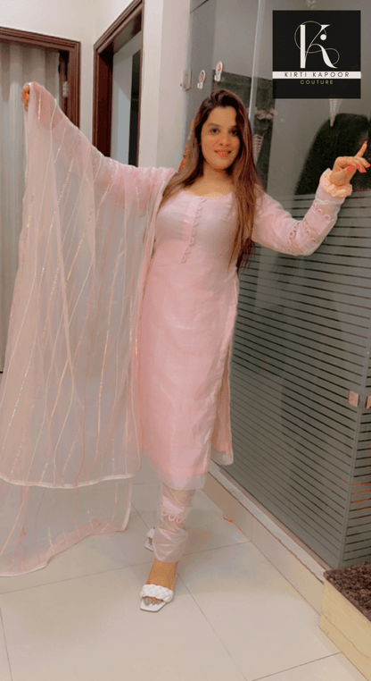 Pink Kota Suit - Designer Piece by Kirti Kapoor - Kirti Kapoor Couture