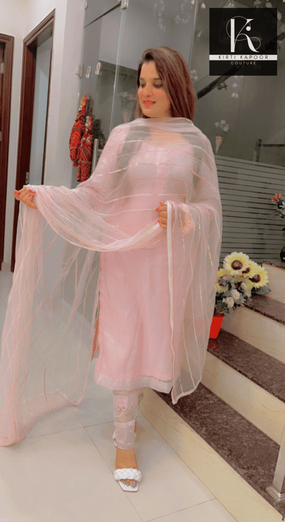 Pink Kota Suit - Designer Piece by Kirti Kapoor - Kirti Kapoor Couture