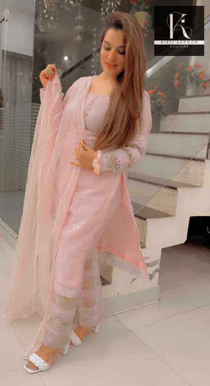 Pink Kota Suit - Designer Piece by Kirti Kapoor - Kirti Kapoor Couture