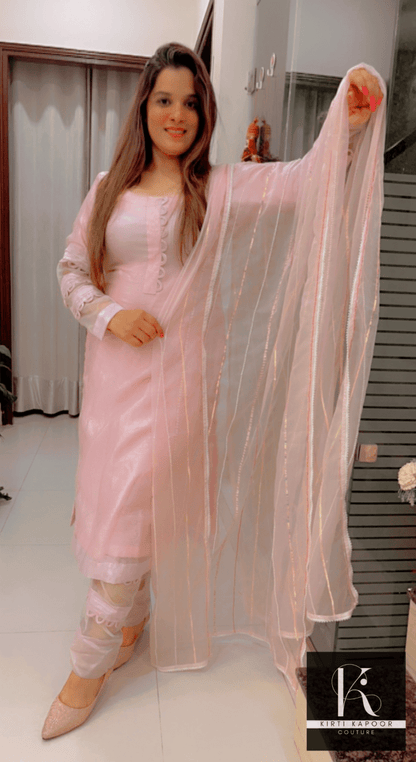 Pink Kota Suit - Designer Piece by Kirti Kapoor - Kirti Kapoor Couture