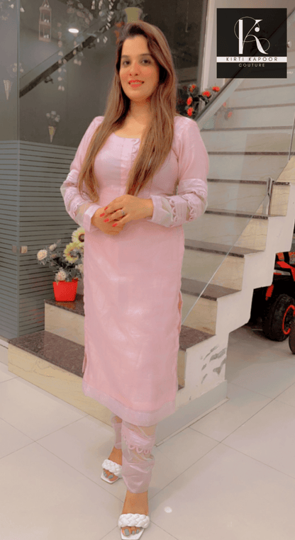 Pink Kota Suit - Designer Piece by Kirti Kapoor - Kirti Kapoor Couture