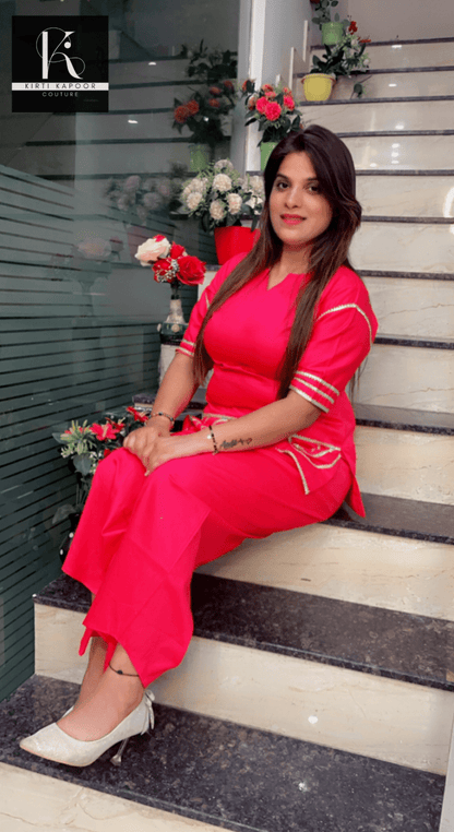 Pink Summer Wear (Lace - work Highlights) - Kirti Kapoor Couture