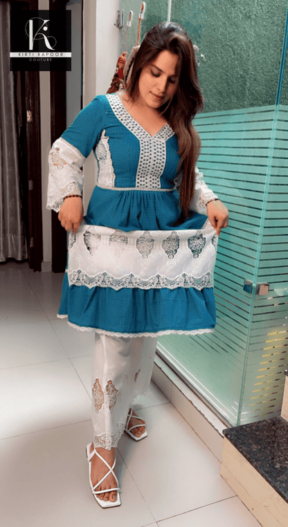 Printed A - line Dress/Set (South Cotton) - Kirti Kapoor Couture