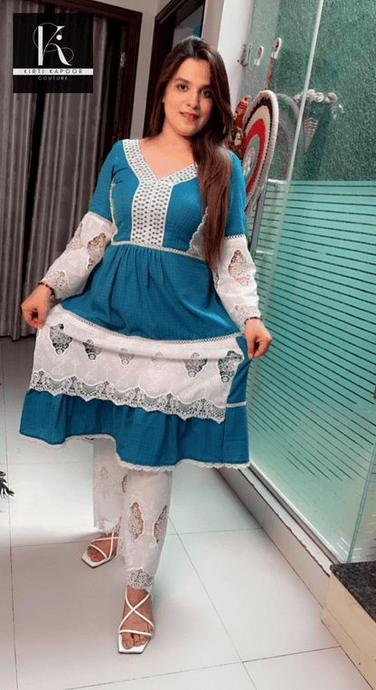 Printed A - line Dress/Set (South Cotton) - Kirti Kapoor Couture