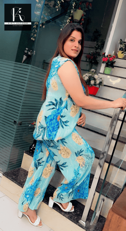 Printed Crushed Fabric Co - ord - Kirti Kapoor Couture