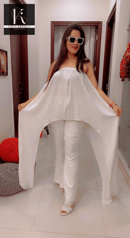 Pure White Customized Co - ord Set by Kirti Kapoor - Kirti Kapoor Couture