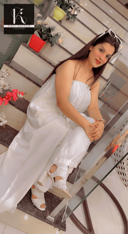 Pure White Customized Co - ord Set by Kirti Kapoor - Kirti Kapoor Couture