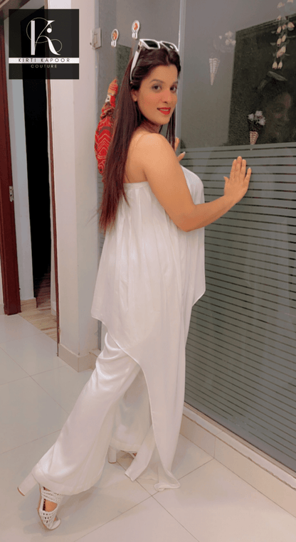 Pure White Customized Co - ord Set by Kirti Kapoor - Kirti Kapoor Couture