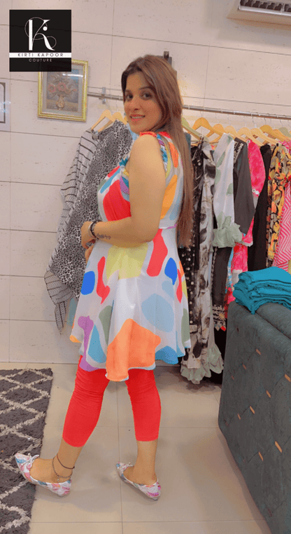 Rainbow Print Tunic For Summers - Kirti Kapoor Couture