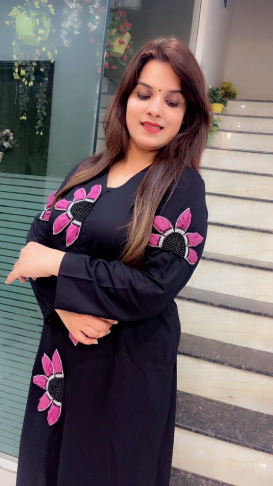 Rayon Embroidered Kurti Set - Kirti Kapoor Couture