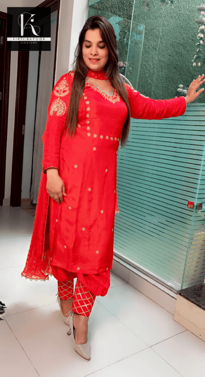 Red Hand - Embroidered Salwar Suit - Kirti Kapoor Couture