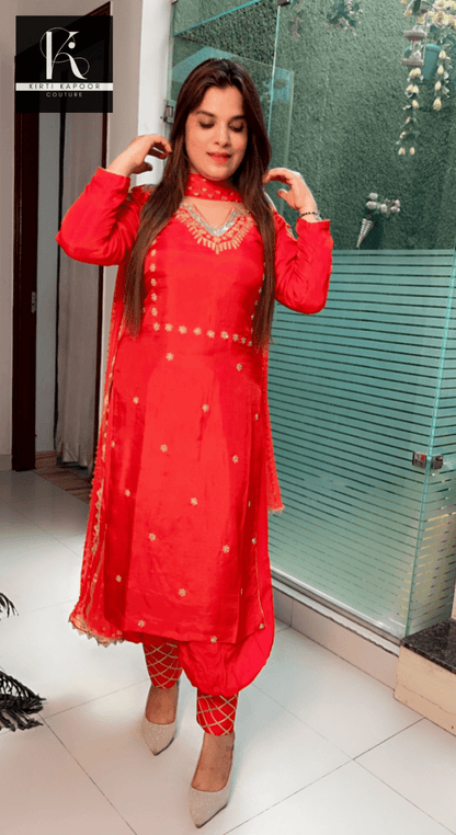 Red Hand - Embroidered Salwar Suit - Kirti Kapoor Couture