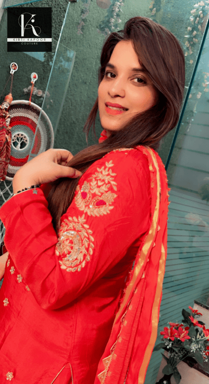 Red Hand - Embroidered Salwar Suit - Kirti Kapoor Couture