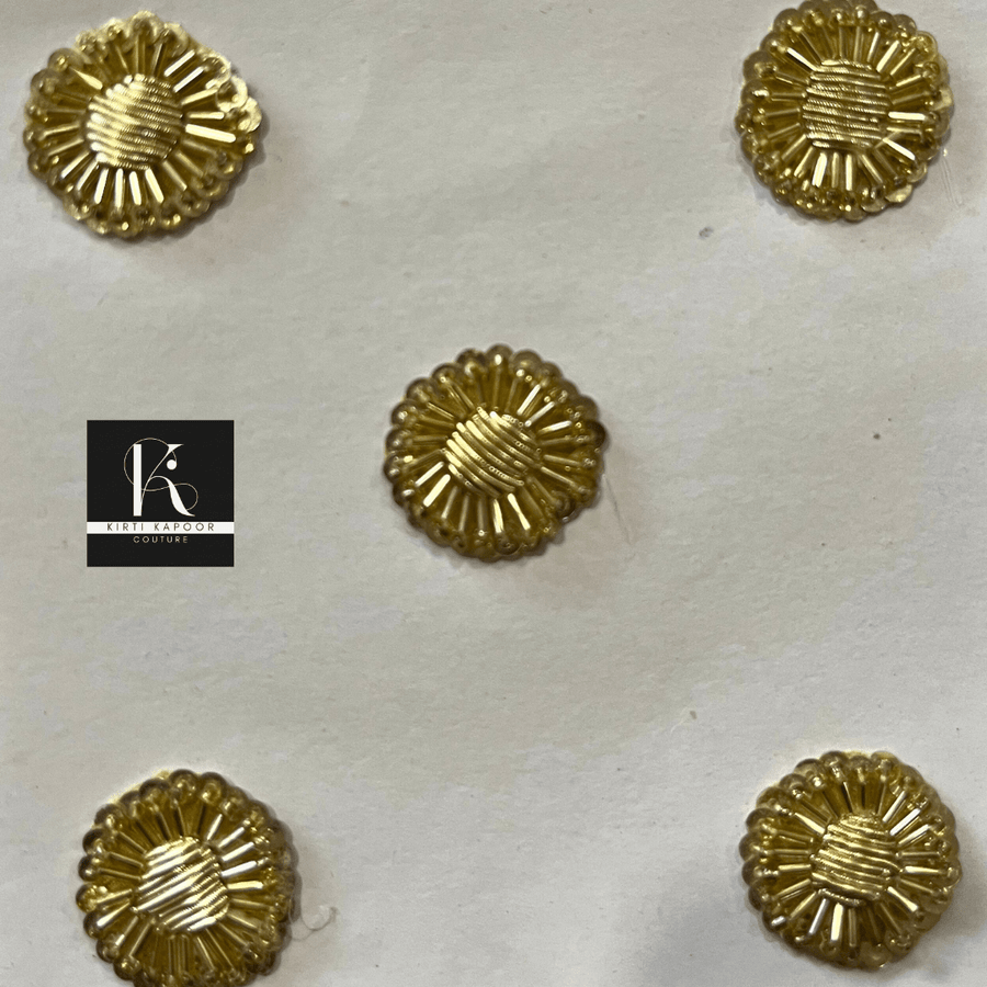 Handmade Round Shape Dabka Work Patch (PH026)